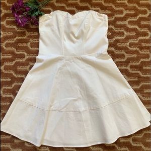 White strapless dress from express